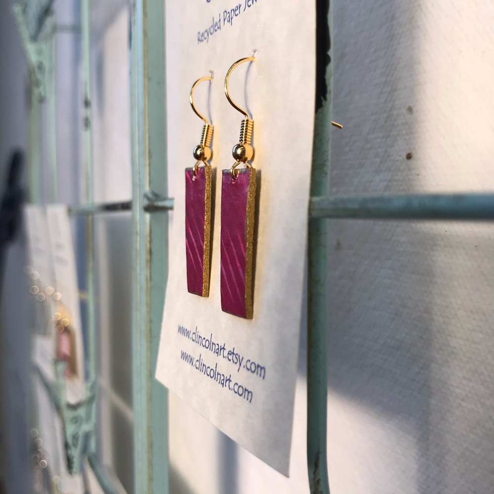 Recycled Paper Earrings ♻️